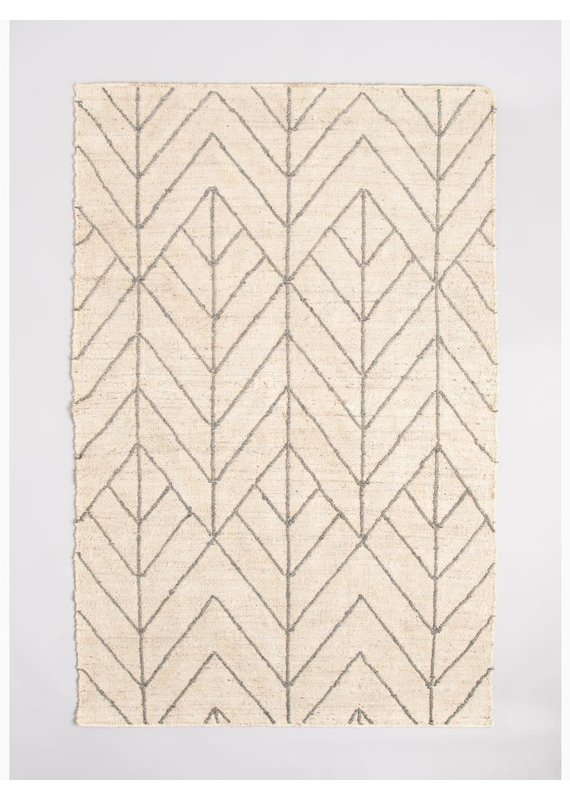 Sydney - Ivory & Gray Jute Rug 4'x6'