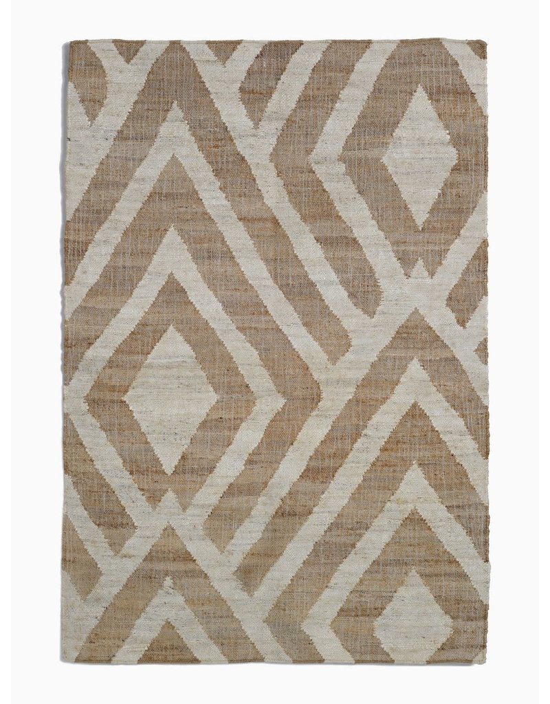 Echo - Ivory & Natural Jute Rug 4'x6'