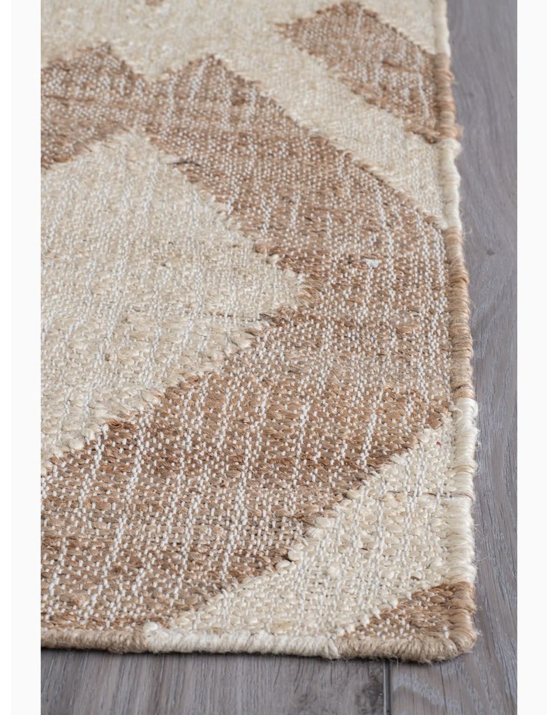 Echo - Ivory & Natural Jute Rug 5'x8'