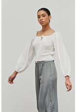 Cropped Cotton Top featuring Smocked Back