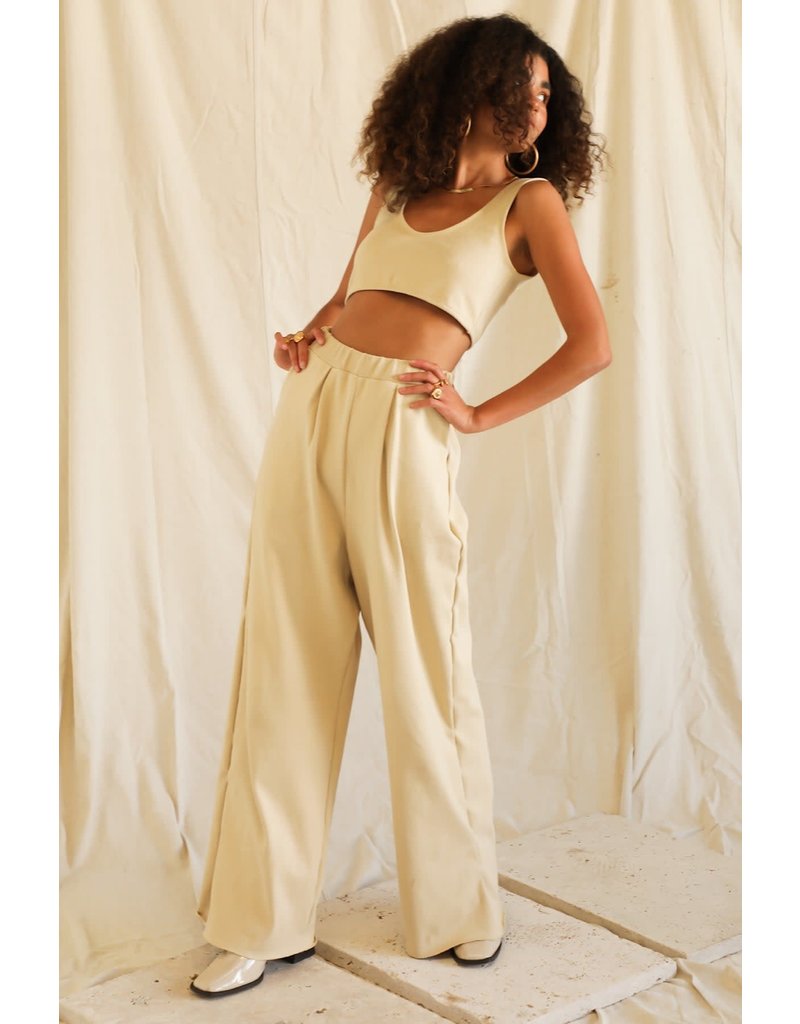 Ora Lounge Pant in Ribbed Cotton