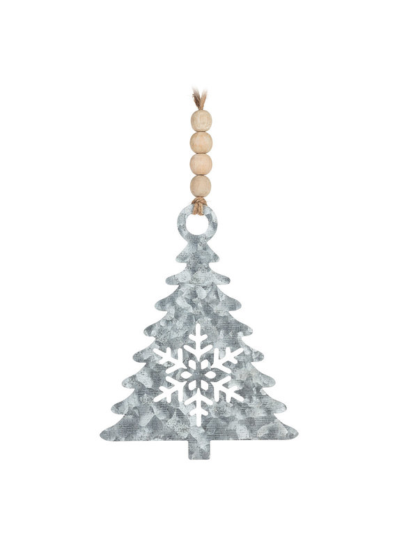 Metal & Bead Tree Ornament