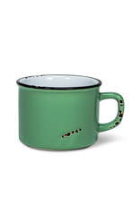 Stoneware Enamel Look Cappuccino Mug - Forest