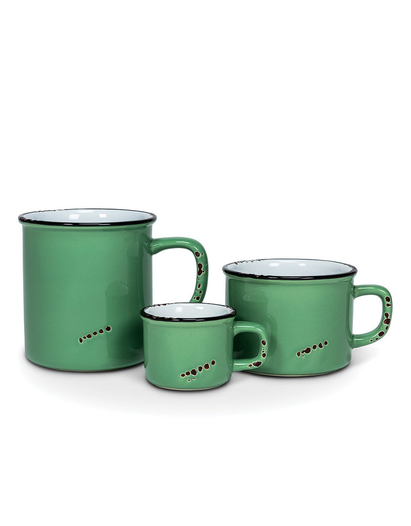Stoneware Enamel Look Cappuccino Mug - Forest