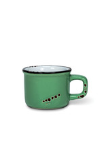 Enamel Look Stoneware Espresso Mug - Forest