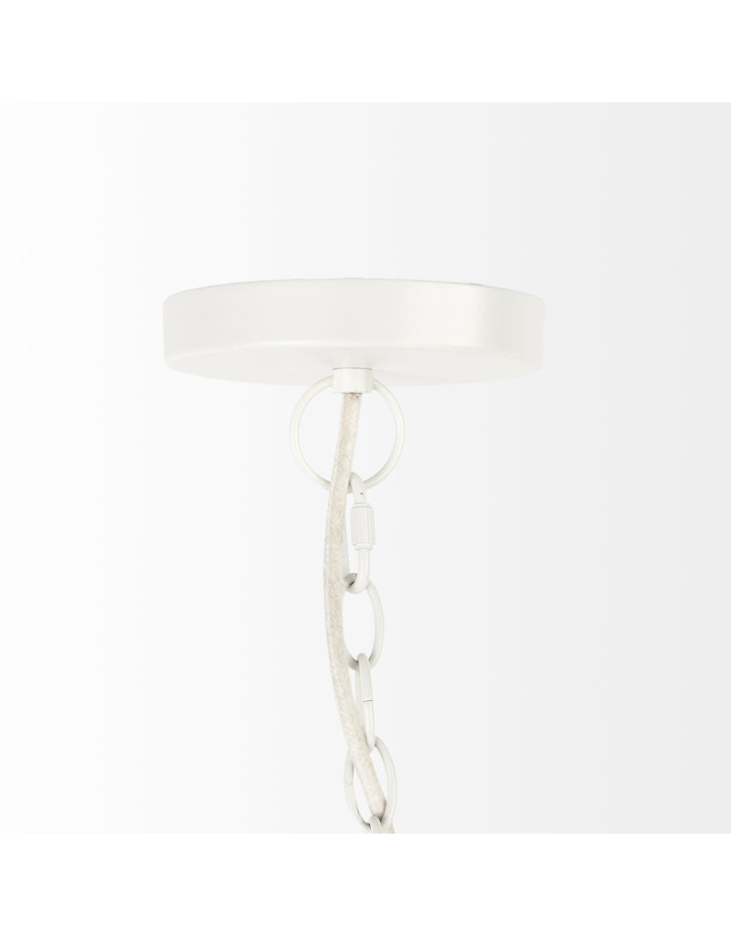 Theta White Washed Beaded Chandelier
