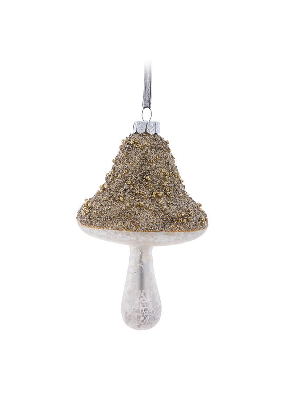 Beaded Glass Mushroom Ornament