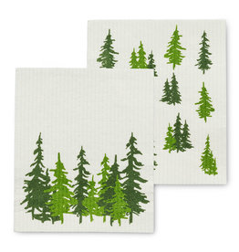 Evergreen Forest Swedish Dishcloths | Set of 2