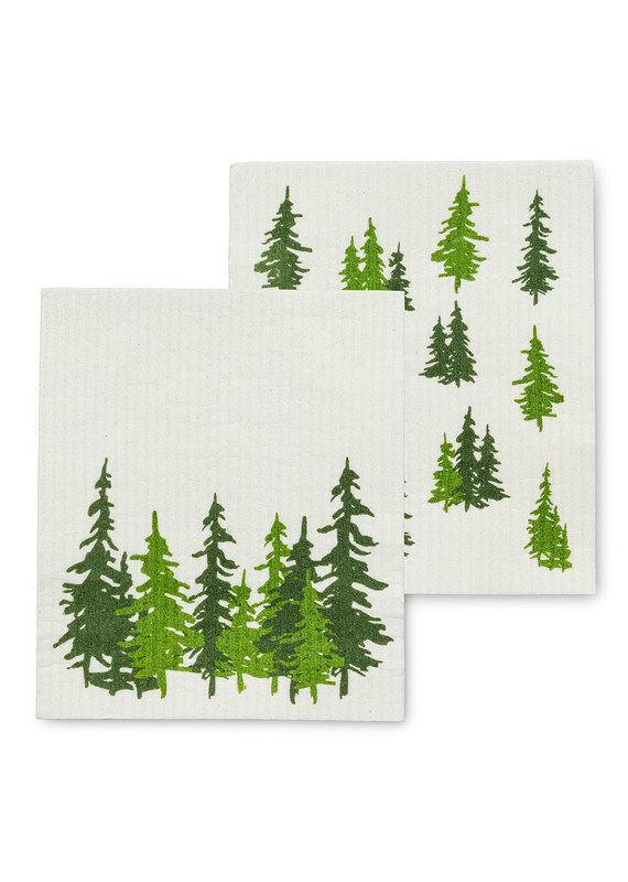 Evergreen Forest Swedish Dishcloths | Set of 2