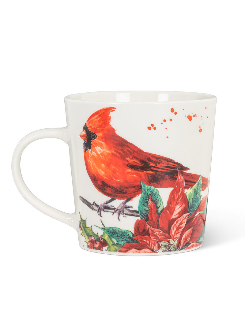 Cardinal & Poinsettia Mug