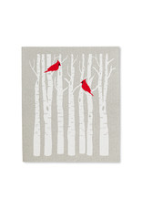 Cardinal in Tree Swedish Dishcloths - Set of 2