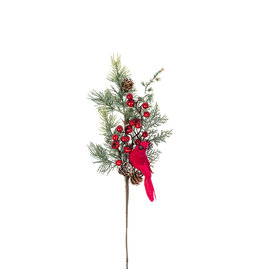 Holiday Berry Branch with Cardinal