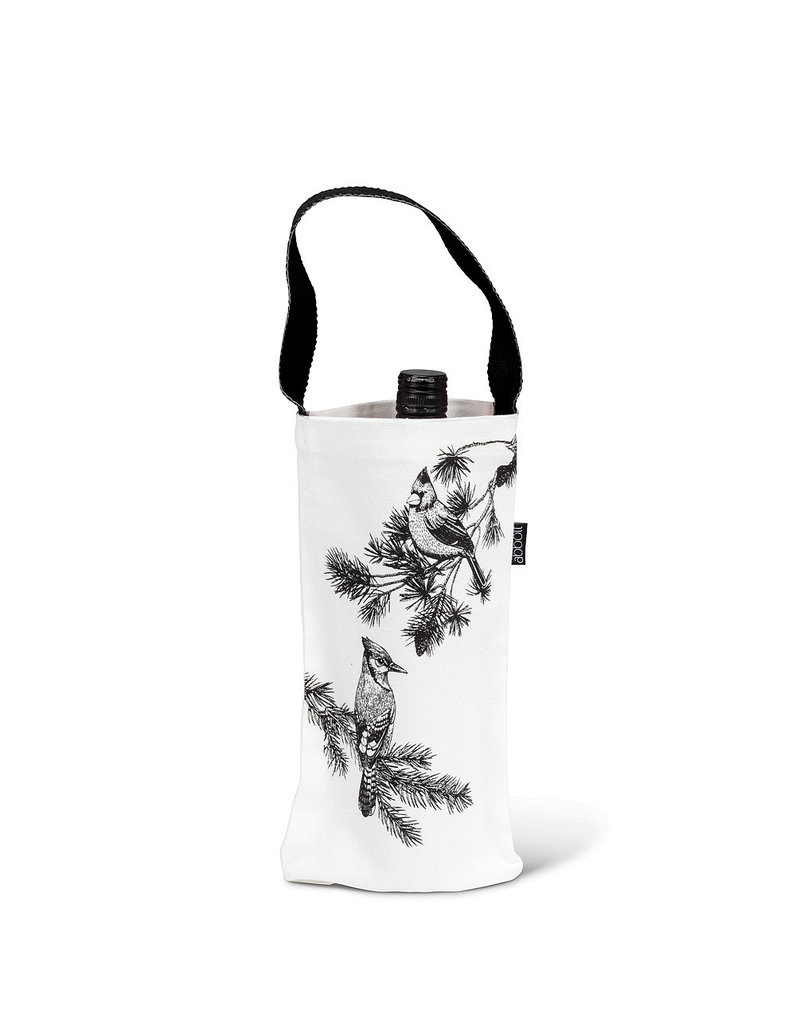 Winter Birds Bottle Tote