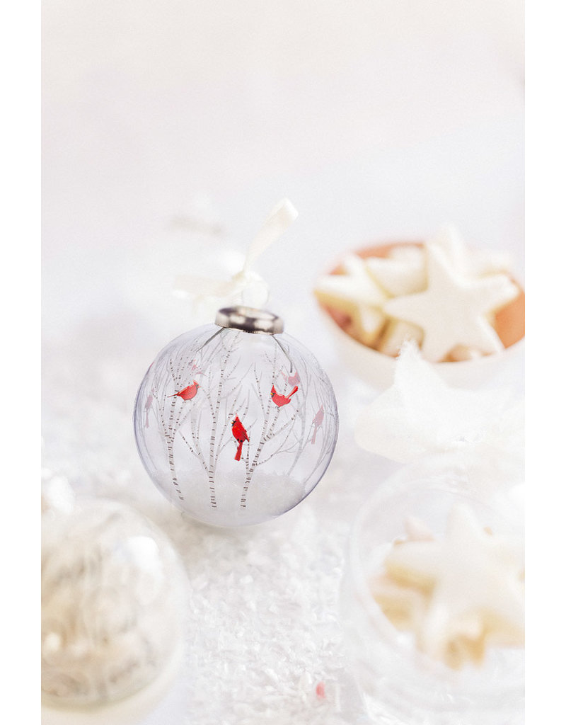 Glass Cardinal Ornament