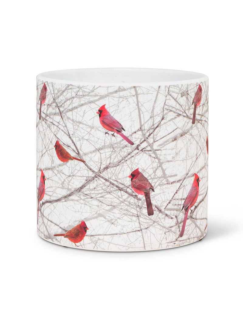 Cardinals in Bush Planter