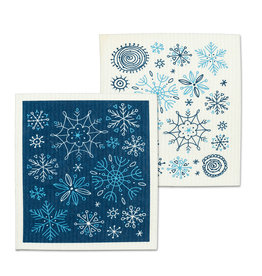 Allover Snowflakes Swedish Dishcloths | Set of 2