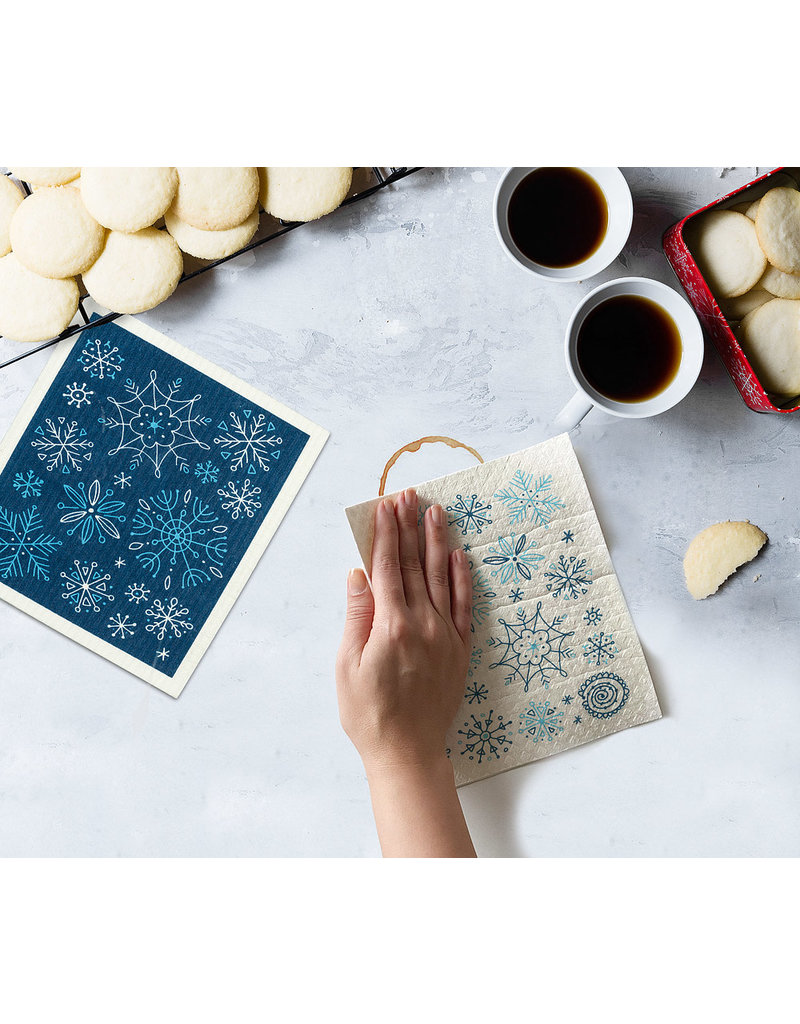Allover Snowflakes Swedish Dishcloths | Set of 2