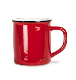 Stoneware Enamel Look Mug - Red