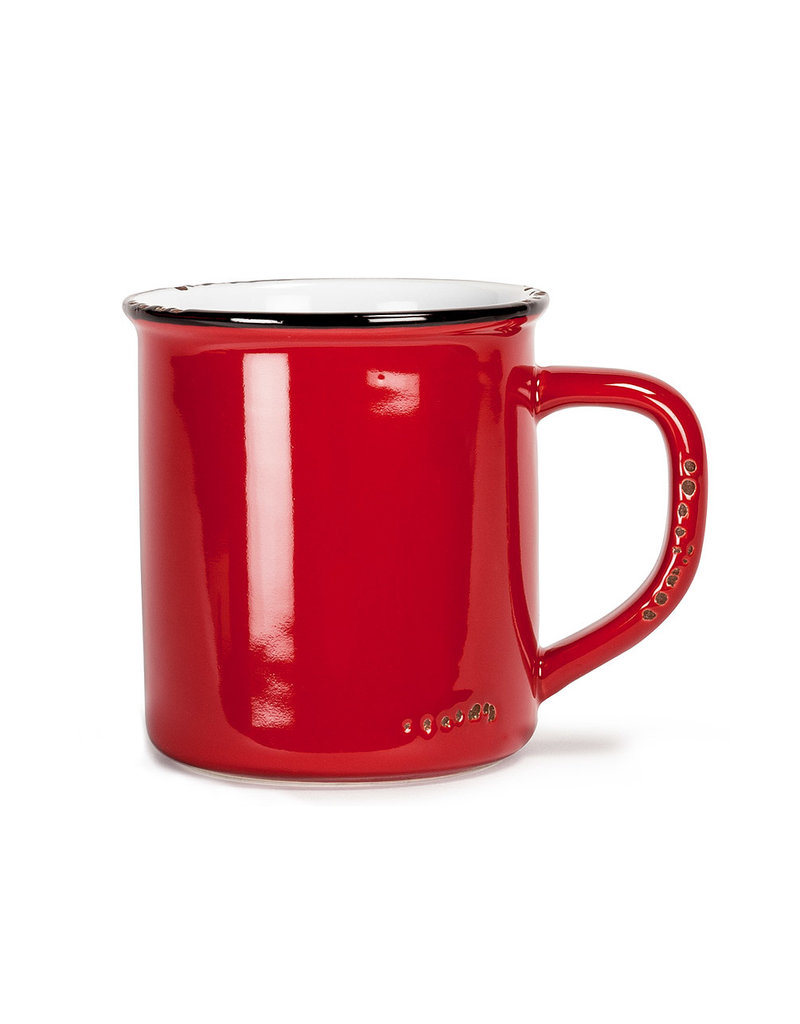 Stoneware Enamel Look Mug | Red