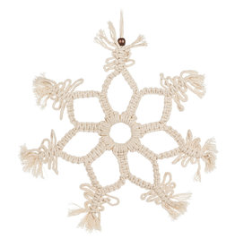 Snowflake Macrame Ornament | 10"