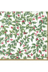 Holly Garland Luncheon Napkin | Package of 20