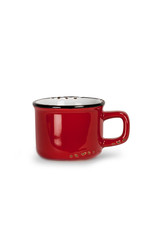 Stoneware Enamel Look Espresso Mug | Red