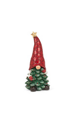Carved Tree Gnome with Star Hat