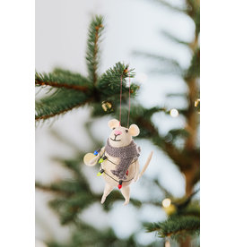 Merino Wool Mouse Ornament