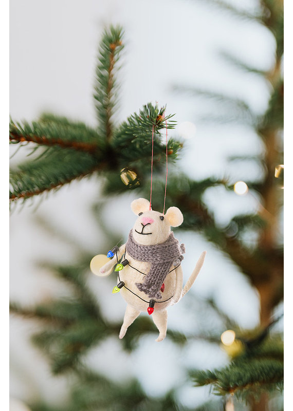 Merino Wool Mouse Ornament