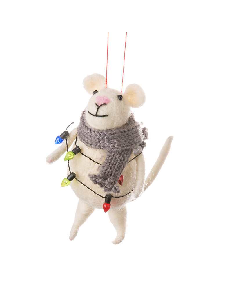 Merino Wool Mouse Ornament