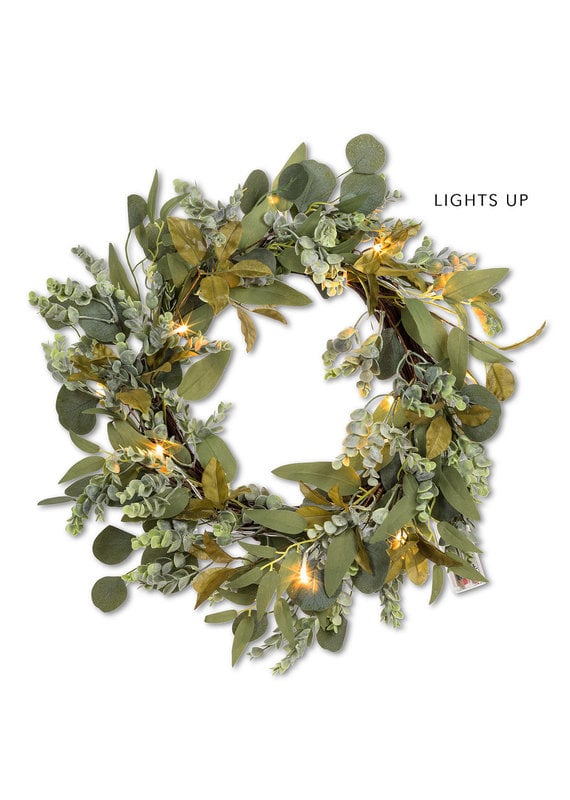 Eucalyptus Wreath with Lights