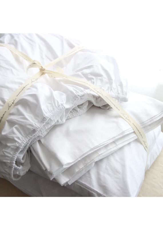 Turkish Cotton Fitted Sheet | House of Jude | Soft White