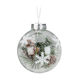 Pine Bough & Snow Ornament