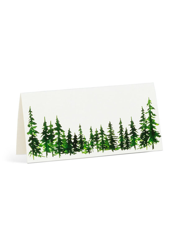 Evergreen Folded Placecards |12 Pieces