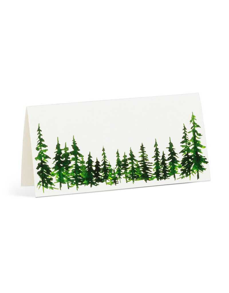 Evergreen Folded Placecards |12 Pieces