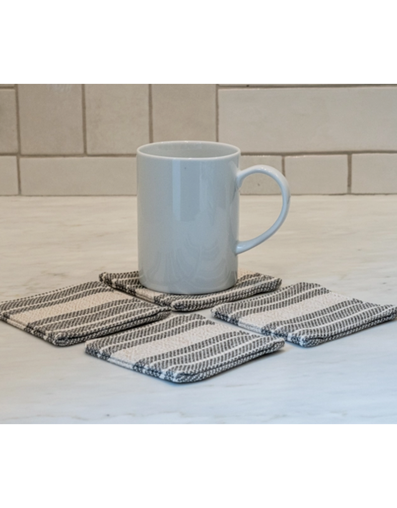 Grey and Oatmeal Set of 4 Coasters