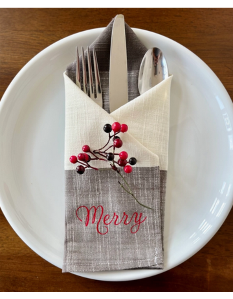 Cottage Christmas set of 4 napkins