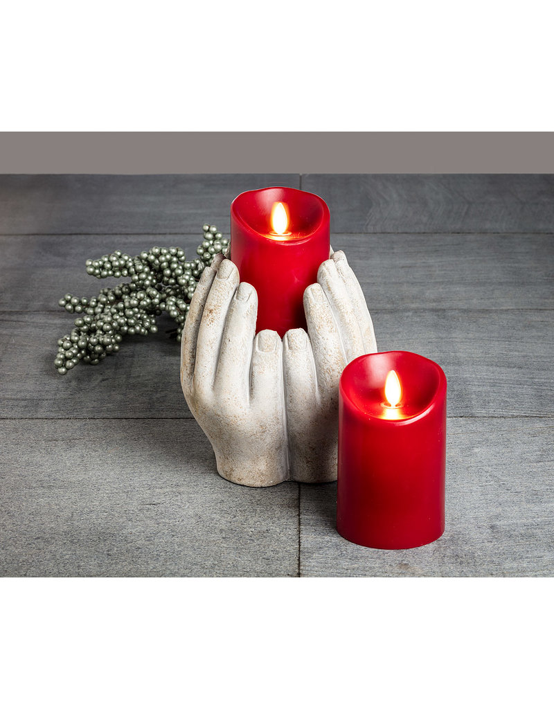 Reallite LED Flameless Candle - Red 3"x4.5"