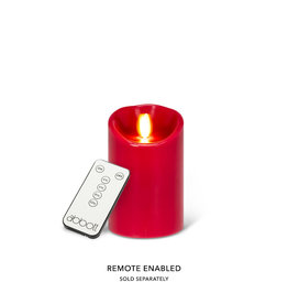 Reallite LED Flameless Candle - Red 3"x4.5"