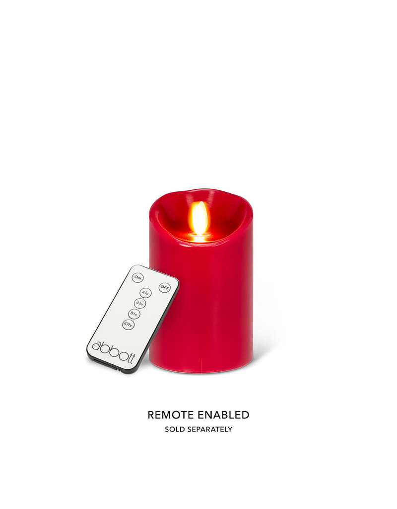 Reallite LED Flameless Candle - Red 3"x4.5"