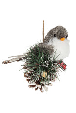 Chickadee on Pinecone Ornament