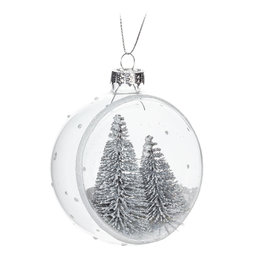 Tree in Open Glass Ball Ornament