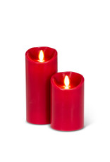 Reallite LED Flameless Candle - Red 3"x6.5"