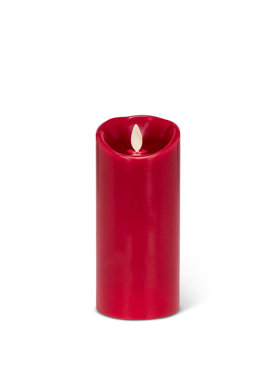 Reallite LED Flameless Candle - Red 3"x6.5"