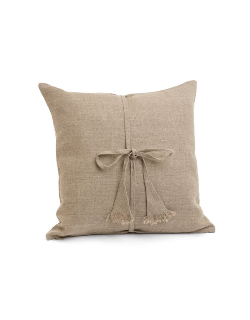 Tuso Linen Toss Cushion with Tie | 20"x20"