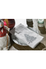 Holiday Tree Silver Shimmer Napkin Set of 4