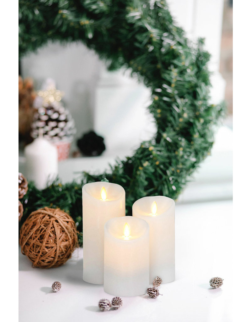 Reallite LED Flameless Candle - White 3"x5.5"