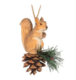 Carved Squirrel Ornament