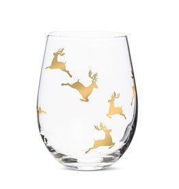 Reindeer Stemless Wine Glass