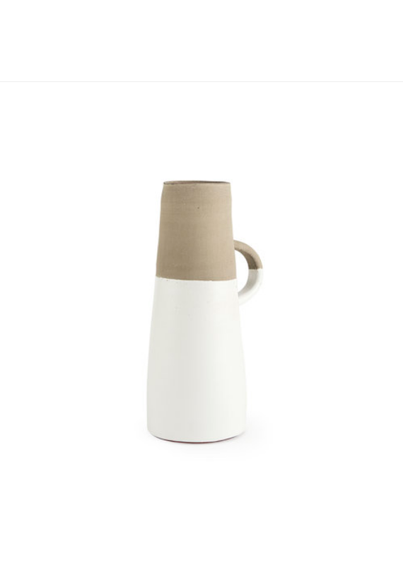 Mercana Garand White & Natural Ceramic Jug | Medium